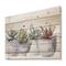Designart - Cactus and Succulent House Plants IV - Botanical Print on Natural Pine Wood